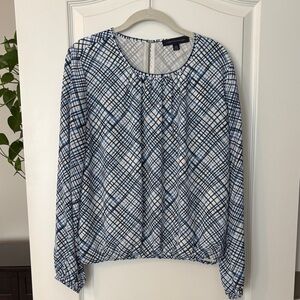 TOMMY HILFIGER no-tuck elastic waist blouse